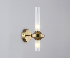 LH55362/2 BS/CL латунь/прозрачный G9/2 max 30W 150*100*320