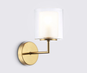 LH56015 BS/FR латунь/белый матовый E14 max 40W 190*120*220