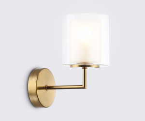 LH56015 BS/FR латунь/белый матовый E14 max 40W 190*120*220