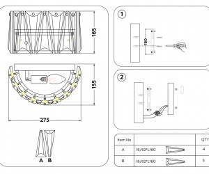 TR5176 GD/CL золото/прозрачный E14 max 40W 275*165*155