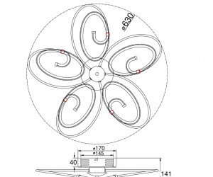 Потолочный светильник Freya FR6017CL-L60CH