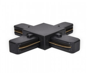 GL7083 BK черный коннектор Х-образный однофазный для соединения трековых шинопроводов