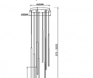 Подвесной светильник Maytoni MOD236PL-L54BS3K