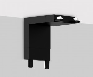 GV1104 BK черный коннектор угловой настенно-потолочный для накладного шинопровода IP20 48V 26*26*6