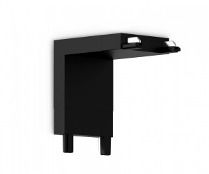 GV1104 BK черный коннектор угловой настенно-потолочный для накладного шинопровода IP20 48V 26*26*6