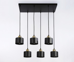 TR8126/6 BK/BS черный/латунь E27*6 max 40W 635*320*920