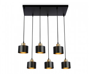 TR8126/6 BK/BS черный/латунь E27*6 max 40W 635*320*920