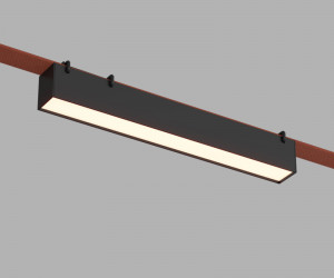 DK5575-BK Cветильник для трека-ремня Belty, серия Linear, со светодиодом, L323*W40*H45мм, 48V DC, 12W, RA90, 120°, 3000K, IP20, черный, алюминий