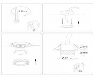 TN5218 WH белый GX53 D110*50