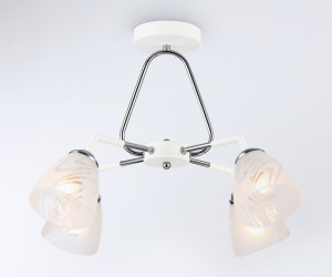 TR303291/4 WH/CH/FR белый/хром/белый матовый E27*4 max 60W D590*380