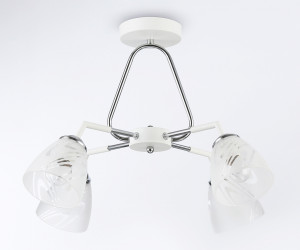 TR303291/4 WH/CH/FR белый/хром/белый матовый E27*4 max 60W D590*380
