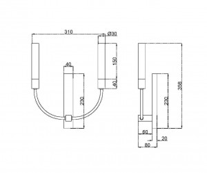 Настенный светильник (бра) Maytoni MOD423WL-02C