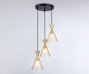 TR3175/3 BK/GD черный/золото E27/3 max 60W D360*1000