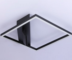 FL51466/1+1 BK черный 85W 3000K-6400K+4200K 600*600*110 (ПДУ РАДИО 2.4G)