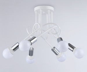 TR80417/6 WH/CH белый/хром E27/6 max 60W D690*370