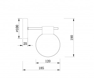 Настенный светильник (бра) Freya FR5233WL-01BS