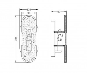 Настенный светильник (бра) Maytoni MOD099WL-01G3