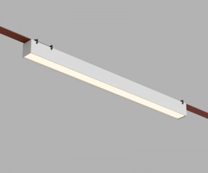 DK5577-WH Cветильник для трека-ремня Belty, серия Linear, со светодиодом, L642*W40*H45мм, 48V DC, 24W, RA90, 120°, 3000K, IP20, белый, алюминий