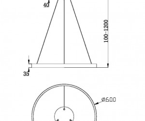 Подвесной светильник Maytoni MOD058PL-L32BK