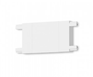 GV1107 WH белый прямой коннектор для накладного шинопровода 46*26*6