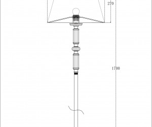Напольный светильник (торшер) Maytoni MOD018FL-01CH