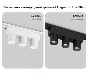 GV1503/3 WH белый IP20 6W 4200K 48V 24° 122*26*55