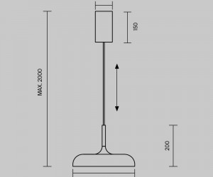 Подвесной светильник Maytoni MOD189PL-L30B3K