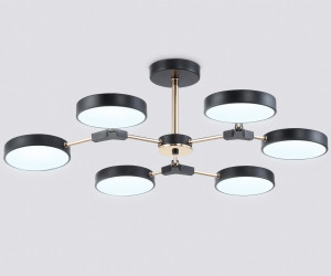 FL516334/6 BK/FGD черный/золото 108W 3000-6000K D780*210 (без ПДУ)