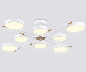 FL516338/8 WH/CP белый/медь 120W 3000-6000K D850*170 (без ПДУ)