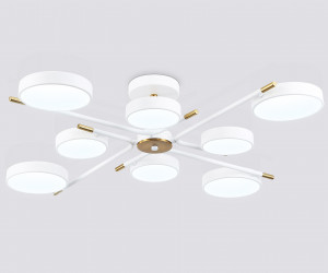 FL516338/8 WH/CP белый/медь 120W 3000-6000K D850*170 (без ПДУ)