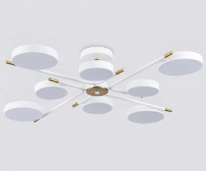 FL516338/8 WH/CP белый/медь 120W 3000-6000K D850*170 (без ПДУ)