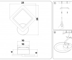 FA540 CF кофе 6400K/3000K/4200K 15W 260*230*60