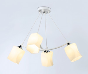 TR303156/4 WH/CH/FR белый/хром/белый матовый E27/4 max 40W 640*640*410