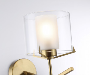 LH57010 BS/FR латунь/белый матовый E14 max 40W 280*150*220