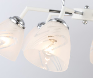 TR303292/6 WH/CH/FR белый/хром/белый матовый E27*6 max 60W D590*380