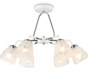 TR303292/6 WH/CH/FR белый/хром/белый матовый E27*6 max 60W D590*380