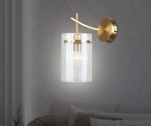 LH56035 BS/CL латунь/прозрачный E14 max 40W 220*120*255