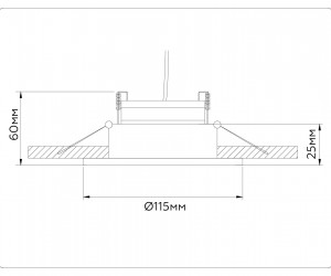 TN52336 SBK/GBK черный песок/черный глянец GX53 max 12W D115*25