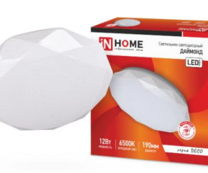 Светильник светодиодный серии DECO 12Вт 230В 6500К 780лм 190мм ДАЙМОНД IN HOME