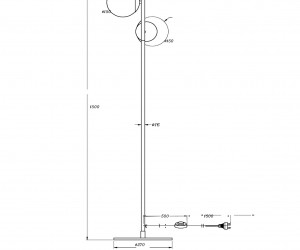 Напольный светильник (торшер) Maytoni MOD048FL-03G