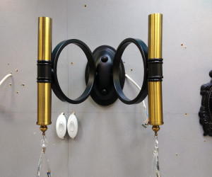 Настенный светильник PL6526-2W BK+GD 000067372