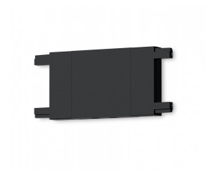 GV1109 BK черный прямой коннектор для накладного шинопровода 46*26*6