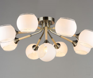 Потолочная люстра SL9144-9 AB+Wood 000060416