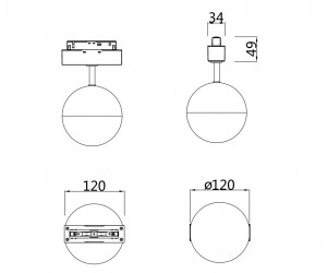 Трековый светильник Technical TR017-2-10W4K-W