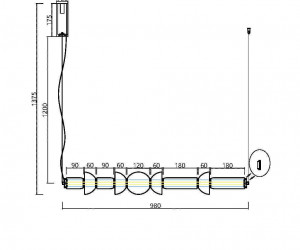 Подвесной светильник Maytoni MOD210PL-L39BS3K