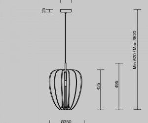 Подвесной светильник Maytoni MOD398PL-01GR