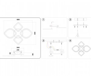FA5147 WH белый 77W 680*630*90 (ПДУ РАДИО 2.4)