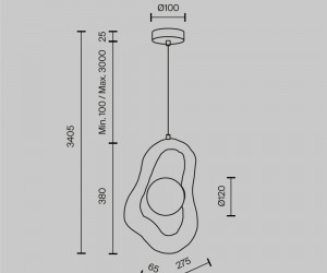 Подвесной светильник Maytoni MOD380PL-01GR
