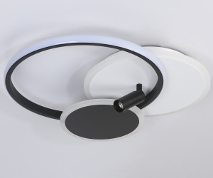 FL5118/3+1 WH/BK белый/черный 64W 3000K/4200K/6400K+4200K 480*425*110 (ПДУ ИК)