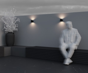 Настенный светильник (бра) Outdoor O490WL-L6B3K